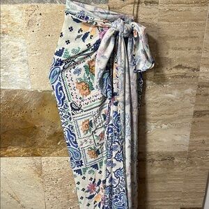 Floral Patterned Wrap Sarong